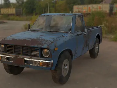 Rusted Car Low-poly 3D model by holy360