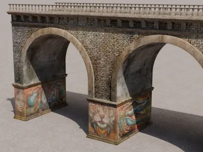 Bridge Low-poly 3D model