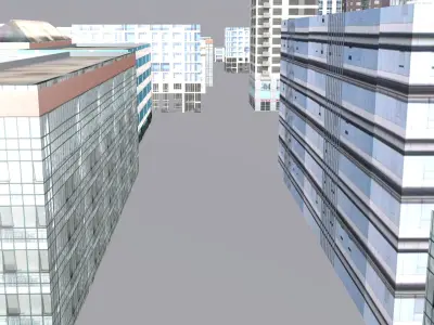 Modern birdseye view of urban planning Urban buildings office 3D model