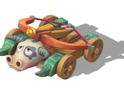 Cartoon version - Taurus crossbow car 3D model