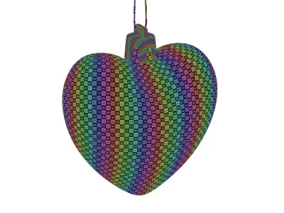 Christmas heart decor 3D model