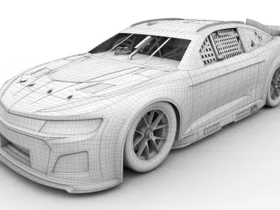 Nascar Chevrolet Camaro ZL1 2022 Low-poly 3D model