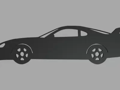 Toyota Supra Mk4 Key Ring 3D print model