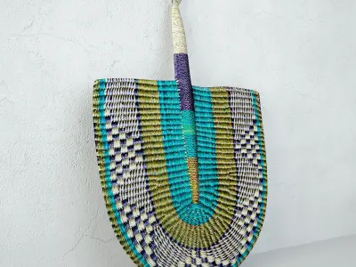 African Handwoven Fan 30 3D model