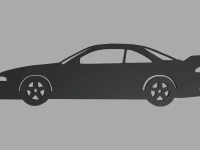 Nissan Silvia S14 Veilside Coupe 1995 Key Ring 3D print model