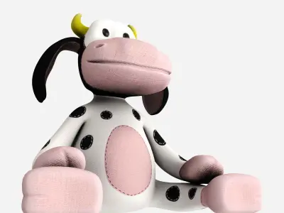 Plush Cow Low-poly 3D model
