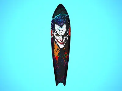 SURF BOARD 16 CARTOON STYLIZED Low-poly 3D model