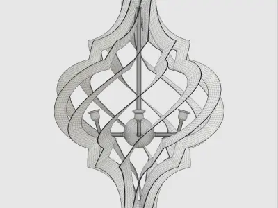 Twisted Patterned Moroccan Lamp 3D model