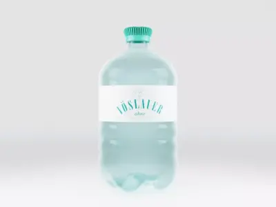 Mineral Water Voeslauer Low-poly 3D model