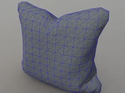 Cushion pillow Low-poly 3D model