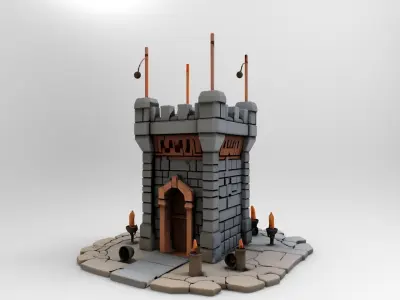 medieval monument 3D print model