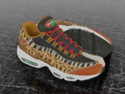 NIKE AIR MAX 95 ANIMAL SHOES 3D Low-poly 3D model