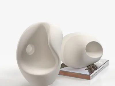 Alba Ceramic Sculptural Objects PBR 3D model