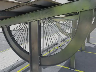 Solar Carport Type 3 3D model