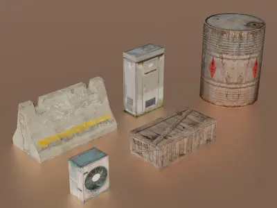 Assets pack Low-poly 3D model