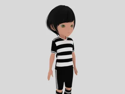 Soccer Player Low-poly 3D model