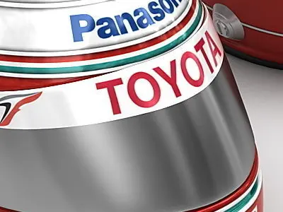 Helmet F1 2008 2009 Jarno Trulli 3D model