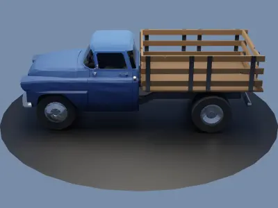 Chevrolet 2 ton Truck LowPoly Low-poly 3D model