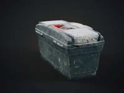 Plastic tool box Low-poly 3D model