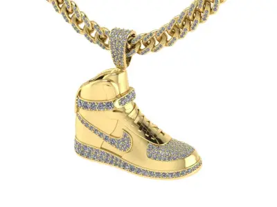 nike air jordan pendant 3D print model