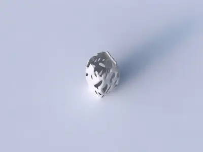 Vase rectangle with faceted cuts 3D print model