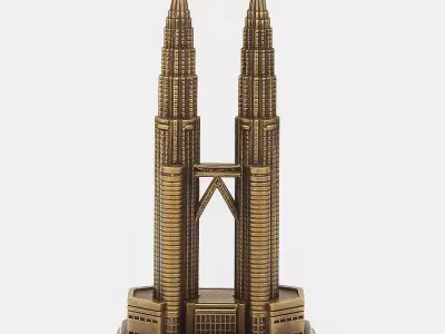 Miniature Sculpture Twin Towers 3D print model