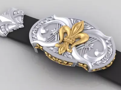 Buckle with Lily 3D print model