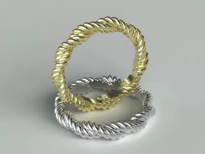 Model009-3 - ROPE Band Ring 3D print model