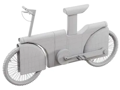 Electric bicycle Low-poly 3D model