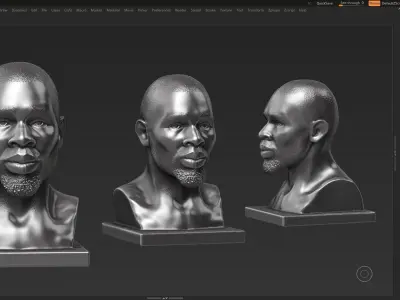 human head modern sculpture 3d print model 85 3D print model