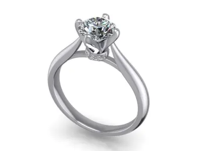 Engagement Ring  STL File Format ready For 3D Printing - CC62 3D print model