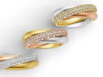 Trinity Ring Classic Model Semi Paved 3D print model