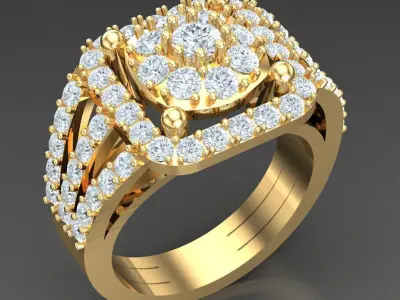 Luxury Men Rings Designs 4MR003 3D print model