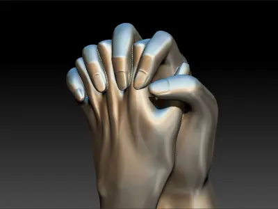 Holding hands sculpture  3D print model