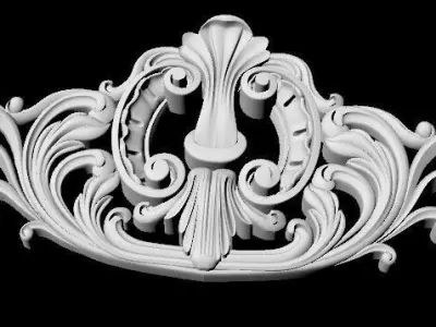 Central decor ornament for furniture 3D model 503