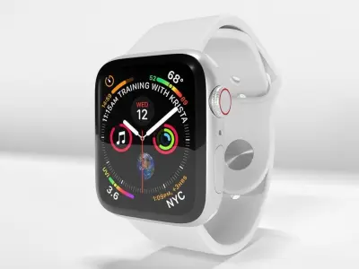  Apple Watch Series 4 Silver Aluminum Case 3D model