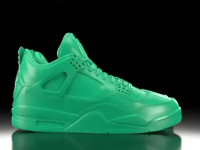 Air Jordan 4 with flat sole bottom 3D print model