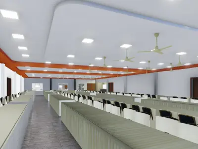 Marriage hall complete design drawings and estimate 3D model