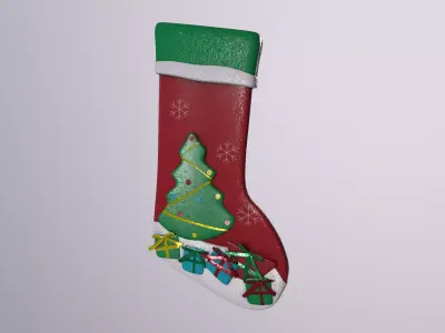 Christmas Decor Hanging Sock B 3D model
