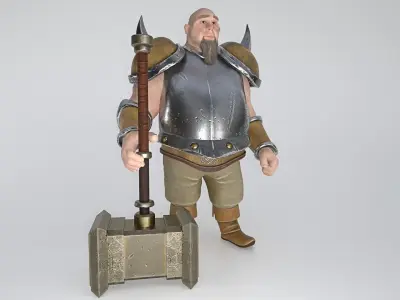 Big Warrior Low-poly 3D model