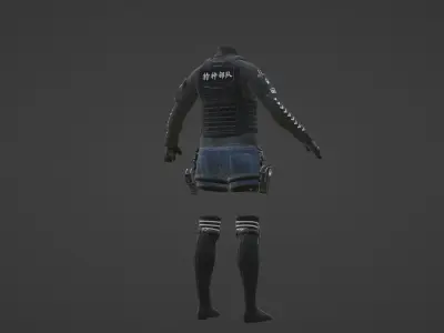 Female Spec-Ops Suit for Metahumans Low-poly 3D model