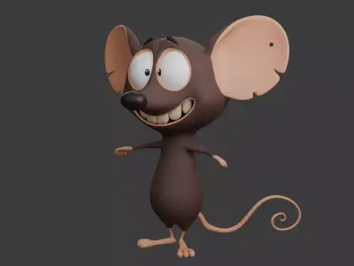 Mouse Cartoon 02 3D model