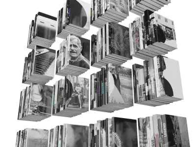 Books 150 pieces 2-9-1 Low-poly 3D model