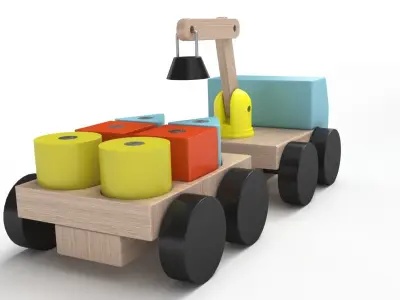 MULA Crane With Blocks 3D model