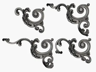 Carved decor for cnc 3D model