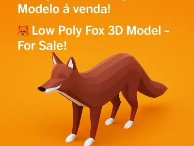 Fox Low Poly Low-poly 3D model