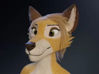 Nara Anthro Fox 3D model