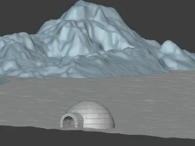 Igloo Low-poly 3D model