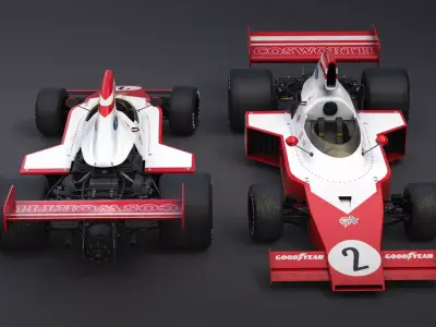 Generic F1 1970 race car 3D model