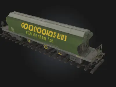 Goods Services Freight Carriage  Functional Train 3D model